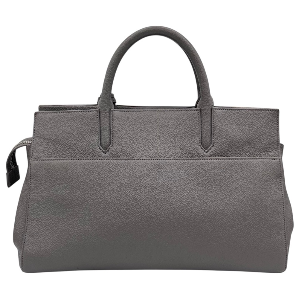 Saint Laurent Small Cabas Rive Gauche Grey Leather Tote Crossbody Bag - Picture 2 of 15